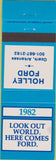 Matchbook Cover - 1982 Holley Ford Ozark AR