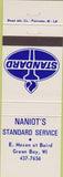 Matchbook Cover - Naniot's Standard oil gas Green Bay WI