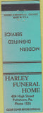 Matchbook Cover - Harley Funeral Home Pottstown PA