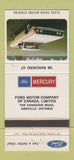Matchbook Cover - 1968 Ford Ranchero GT Oakville ON WEAR 30 Strike