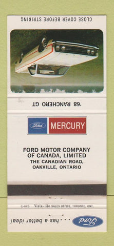 Matchbook Cover - 1968 Ford Ranchero GT Oakville ON WEAR 30 Strike