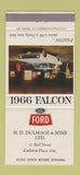 Matchbook Cover - 1966 Ford Falcon Carleton Place ON HD Dulmage 30 Strike