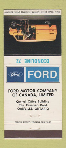 Matchbook Cover - 1972 Ford Econoline Van Oakville ON 30 Strike