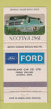 Matchbook Cover - 1967 Ford Falcon Rhineland Altona MB 30 Strike