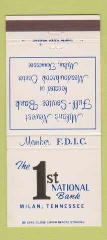 Matchbook Cover - 1st National Bank Milan TN 30 Strike