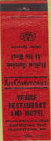 Matchbook Cover - Venice Restaurant Hagerstown MD Italian Food