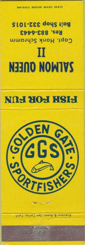 Matchbook Cover - Salom Queen Golden Gate CA Sport Fishers