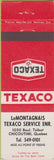 Matchbook Cover - Texaco oil gas Chicoutimi Quebec Canada