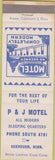 Matchbook Cover - P and J Motel Sherburn MN
