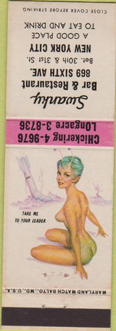 Matchbook Cover - Swanky Bar NYC Pinup
