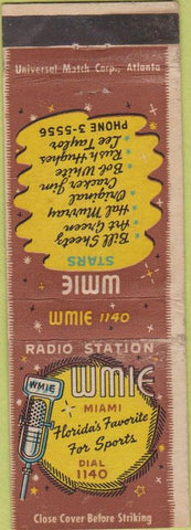 Matchbook Cover - WMIE Radio Miami FL