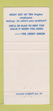 Matchbook Cover - 30 in 30 Hughes Aircraft Credit Union 30 Strike