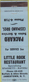 Matchbook Cover - Little Rock Restaurant Jamestown NY