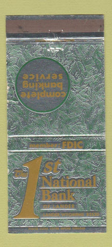 Matchbook Cover - 1st National Bank Lander WY 30 Strike