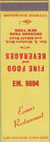 Matchbook Cover - Evans Restaurant Orchard Park NY