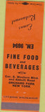 Matchbook Cover - Evans Restaurant Orchard Park NY orange