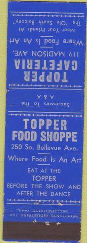 Matchbook Cover - Topper Cafeteria NYC Merchants Industries