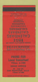 Matchbook Cover - 1951 Calendars Advertising San Francisco CA 30 Strike