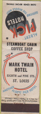 Matchbook Cover - Mark Twain Hotel St Louis MO wear