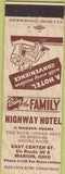 Matchbook Cover - Highway Hotel Marion OH