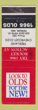 Matchbook Cover - 1966 Oldsmobile Freeland Chevrolet Folwer IN