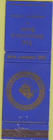 Matchbook Cover - Springfield Bank VA