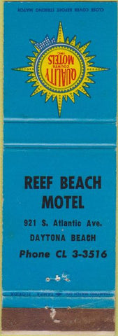 Matchbook Cover - Reef Beach Motel Daytona Beach FL