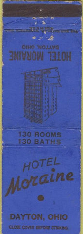 Matchbook Cover - Hotel Moraine Dayton OH