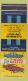 Matchbook Cover - 1960 Chevrolet Hackenberg Turbotville PA WEAR