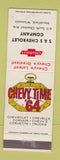 Matchbook Cover - 1964 Chevrolet Marshfield WI Corvette WEAR