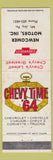 Matchbook Cover - 1964 Chevrolet Newcomer Mount Joy PA STAINED