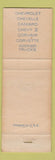 Matchbook Cover - 1967 Sugg Chevrolet Boyertown PA  WORN