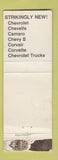 Matchbook Cover - 1968 Chevrolet Speck St Clair MI WORN CREASES