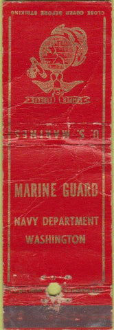 Matchbook Cover - Marine Guard Navy Department Washington DC? CREASES
