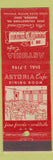 Matchbook Cover - Astoria Cafe Warren OH