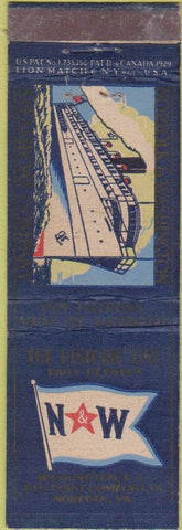 Matchbook Cover - N and H Shipping Lines Washington DC