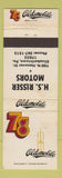 Matchbook Cover - 1978 Oldsmobile HS Risser Elizabethtown PA STAINED