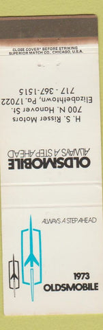 Matchbook Cover - 1973 Oldsmobile HS Risser Elizabethtown PA WORN
