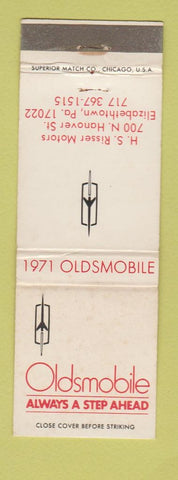 Matchbook Cover - 1971 Oldsmobile HS Risser Elizabethtown PA WEAR