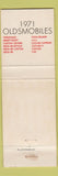 Matchbook Cover - 1971 Oldsmobile HS Risser Elizabethtown PA WEAR