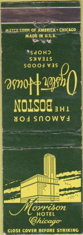 Matchbook Cover - Morrison Hotel Chicago IL WEAR