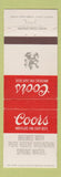 Matchbook Cover - Coors Beer