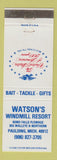 Matchbook Cover - Waterson's Windmill Resort Paulding MI