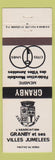 Matchbook Cover - Granby QC Villes Jumelees