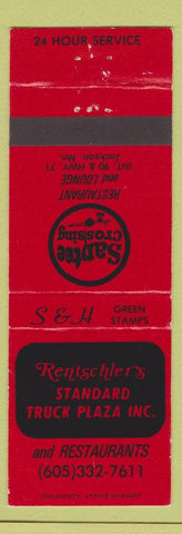 Matchbook Cover - Rentschler's Truck sTop Restaurant Jackson MN oil gas