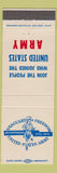 Matchbook Cover - Vanguard Freedom United States Army Recruiting Everett WA