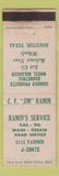 Matchbook Cover - Ramin's Service oil gas Houston TX Conoco WEAR