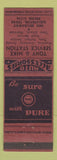 Matchbook Cover - Tony & Mike's Pure oil gas Galveston TX