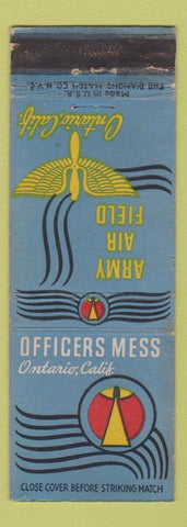 Matchbook Cover - Officers Mess Onatrio CA Army Air Field WEAR