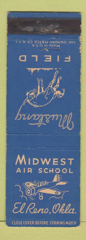Matchbook Cover - Midwest Air School Mustang Field El Reno OK